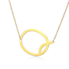 Personalized Initial Letter Pendant Necklace – Gold, Silver & Rose Gold Stainless Steel