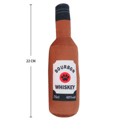 Plush Stuffed Vodka Whiskey Bottle Dog Toy