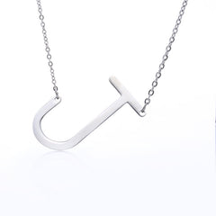 Personalized Initial Letter Pendant Necklace – Gold, Silver & Rose Gold Stainless Steel