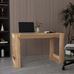 Lacey Rectangle Computer Desk – Light Oak, Compact Home Office Design