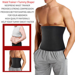 Men's Sauna Waist Trainer & Slimming Belt | Body Shaper for Workouts