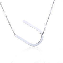 Personalized Initial Letter Pendant Necklace – Gold, Silver & Rose Gold Stainless Steel