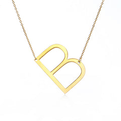 Personalized Initial Letter Pendant Necklace – Gold, Silver & Rose Gold Stainless Steel