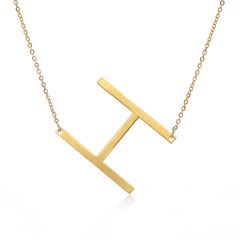 Personalized Initial Letter Pendant Necklace – Gold, Silver & Rose Gold Stainless Steel