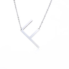 Personalized Initial Letter Pendant Necklace – Gold, Silver & Rose Gold Stainless Steel