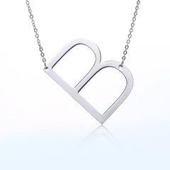Personalized Initial Letter Pendant Necklace – Gold, Silver & Rose Gold Stainless Steel