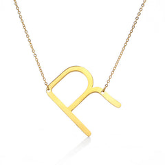 Personalized Initial Letter Pendant Necklace – Gold, Silver & Rose Gold Stainless Steel
