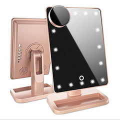 LED Makeup Mirror with Bluetooth Speaker & 10X Magnification
