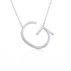 Personalized Initial Letter Pendant Necklace – Gold, Silver & Rose Gold Stainless Steel