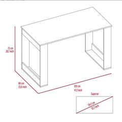 Lacey Rectangle Computer Desk – Light Oak, Compact Home Office Design