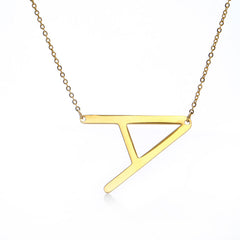 Personalized Initial Letter Pendant Necklace – Gold, Silver & Rose Gold Stainless Steel