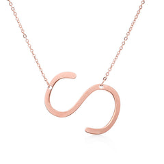 Personalized Initial Letter Pendant Necklace – Gold, Silver & Rose Gold Stainless Steel