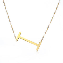 Personalized Initial Letter Pendant Necklace – Gold, Silver & Rose Gold Stainless Steel
