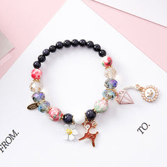 Pearl & Natural Stone Bead Bracelet | Elegant Women's Jewelry
