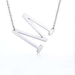 Personalized Initial Letter Pendant Necklace – Gold, Silver & Rose Gold Stainless Steel
