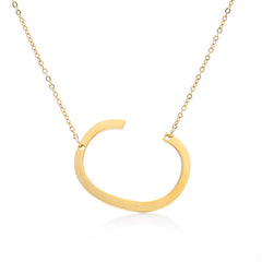 Personalized Initial Letter Pendant Necklace – Gold, Silver & Rose Gold Stainless Steel