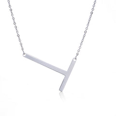 Personalized Initial Letter Pendant Necklace – Gold, Silver & Rose Gold Stainless Steel
