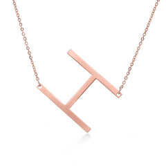 Personalized Initial Letter Pendant Necklace – Gold, Silver & Rose Gold Stainless Steel