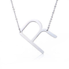 Personalized Initial Letter Pendant Necklace – Gold, Silver & Rose Gold Stainless Steel