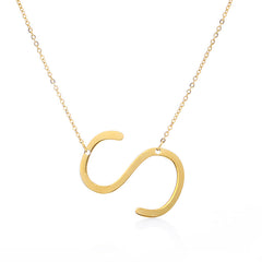 Personalized Initial Letter Pendant Necklace – Gold, Silver & Rose Gold Stainless Steel