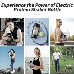 Electric Portable Protein Shaker Bottle – USB Rechargeable Blender