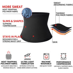 Men's Sauna Waist Trainer & Slimming Belt | Body Shaper for Workouts