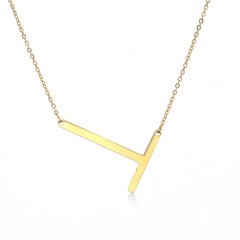 Personalized Initial Letter Pendant Necklace – Gold, Silver & Rose Gold Stainless Steel