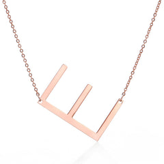 Personalized Initial Letter Pendant Necklace – Gold, Silver & Rose Gold Stainless Steel
