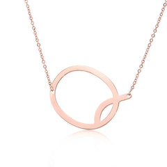 Personalized Initial Letter Pendant Necklace – Gold, Silver & Rose Gold Stainless Steel