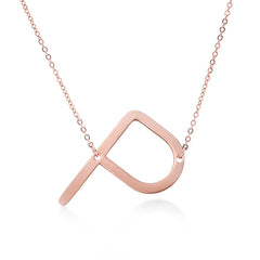 Personalized Initial Letter Pendant Necklace – Gold, Silver & Rose Gold Stainless Steel