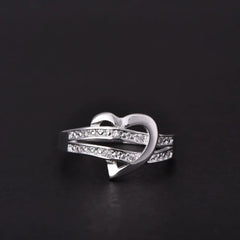 Heart-Shaped Diamond Ring Jewelry