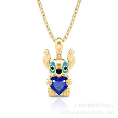 Stitch Figurine Heart Necklace - Creative and Cute Design