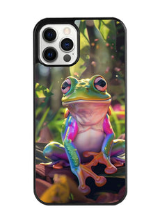 iPhone 12 Pro Max Case - Colorful Frogs in The Sun Design