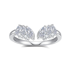 Moissanite Promise Ring - 1.1CT Marquise Cut Sterling Silver Engagement Ring