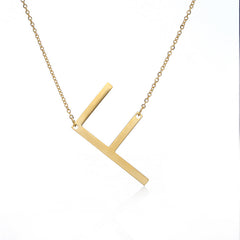 Personalized Initial Letter Pendant Necklace – Gold, Silver & Rose Gold Stainless Steel