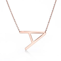 Personalized Initial Letter Pendant Necklace – Gold, Silver & Rose Gold Stainless Steel