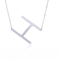 Personalized Initial Letter Pendant Necklace – Gold, Silver & Rose Gold Stainless Steel