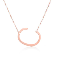 Personalized Initial Letter Pendant Necklace – Gold, Silver & Rose Gold Stainless Steel