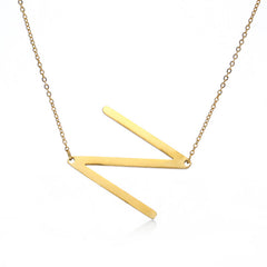 Personalized Initial Letter Pendant Necklace – Gold, Silver & Rose Gold Stainless Steel