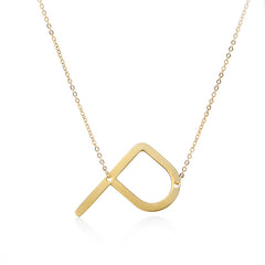 Personalized Initial Letter Pendant Necklace – Gold, Silver & Rose Gold Stainless Steel
