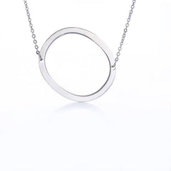 Personalized Initial Letter Pendant Necklace – Gold, Silver & Rose Gold Stainless Steel