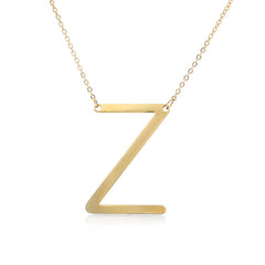 Personalized Initial Letter Pendant Necklace – Gold, Silver & Rose Gold Stainless Steel
