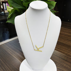 Personalized Initial Letter Pendant Necklace – Gold, Silver & Rose Gold Stainless Steel