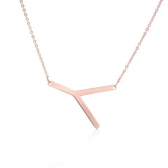 Personalized Initial Letter Pendant Necklace – Gold, Silver & Rose Gold Stainless Steel