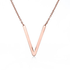 Personalized Initial Letter Pendant Necklace – Gold, Silver & Rose Gold Stainless Steel