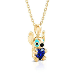 Stitch Figurine Heart Necklace - Creative and Cute Design