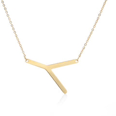 Personalized Initial Letter Pendant Necklace – Gold, Silver & Rose Gold Stainless Steel
