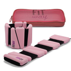 FITWAY Adjustable Silicone Ankle Weights | 2 lbs for Yoga, Dance & Pilates