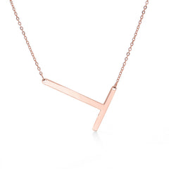 Personalized Initial Letter Pendant Necklace – Gold, Silver & Rose Gold Stainless Steel