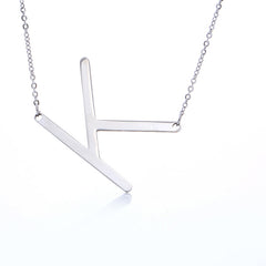 Personalized Initial Letter Pendant Necklace – Gold, Silver & Rose Gold Stainless Steel